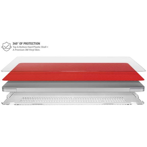 Red Carbon Fiber Specialty Texture Material MacBook Air 15in (2023-2025) Case plus Skin